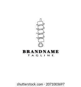 barbecue logo cartoon icon design template black modern isolated symbol illustration