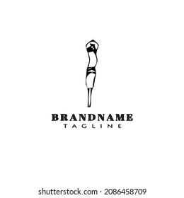 barbecue logo cartoon icon design template black modern isolated vector concept