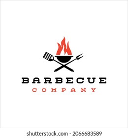 Barbecue logo with classic style design