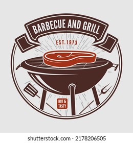 Barbecue Logo Design Bbq Grill Vector Stock Vector (Royalty Free ...