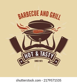 Barbecue Logo Design Bbq Grill Vector Stock Vector (Royalty Free ...