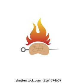 Barbecue Logo-Design Barbecue-Vektorgrafik