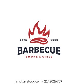 Barbecue Logo design vector illustration