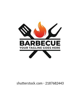 Barbecue logo design vector illustration