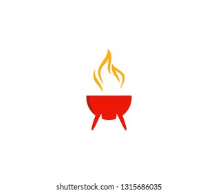 Barbecue logo flame