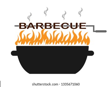 Barbecue logo, for menu design and decoration