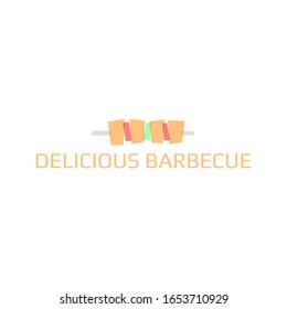 Barbecue logo in modern style with sample text
