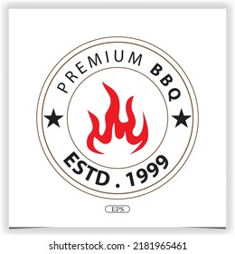 barbecue logo premium elegant template vector eps 10