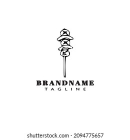barbecue logo simple icon design template black modern isolated vector illustration
