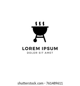 Barbecue Logo template, roasted grill