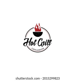 barbecue logo templte in white background