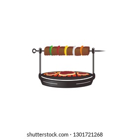 Barbecue logo vector 