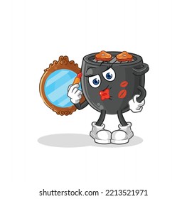 the barbecue make up mascot. cartoon vector