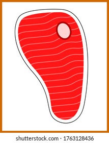 
barbecue meat steak with bone for frying