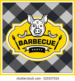 Barbecue Menu Card Design template.