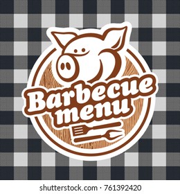 Barbecue menu design.