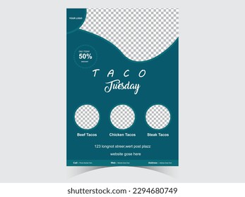 Folleto del restaurante gastronómico de menú barbacoa, diseño de plantilla de barbacoa. Realista Detallada 3d Tacos Día de la Comida Mexicana Vintage invitación a la cena creativa con gráfico dibujado a mano. Volante de menú de comida vectorial.

