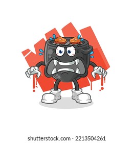 the barbecue monster vector. cartoon character