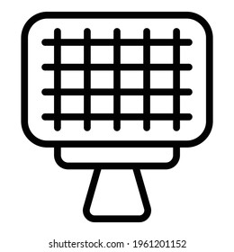 Barbecue net icon. Outline Barbecue net vector icon for web design isolated on white background