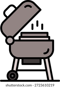 Barbecue novo criativo ícone design vetor