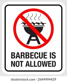 barbecue is not allowed vector