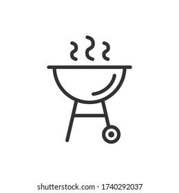 Barbecue outline icon. Vector Illustration.