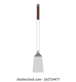 Barbecue paddle, barbecue turner, grilling utensils, barbecue scapula vector isolated