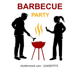 Barbecue party graphic in vector quality.