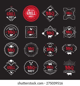 Barbecue party icon. BBQ menu design.