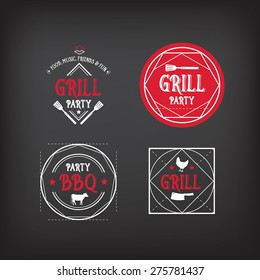 Barbecue party icon. BBQ menu design. 