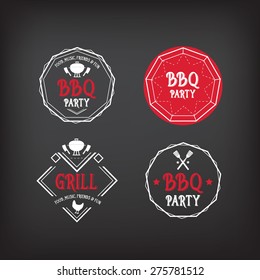 Barbecue party icon. BBQ menu design. 