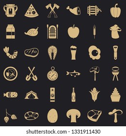 Barbecue party icons set. Simple style of 36 barbecue party vector icons for web for any design