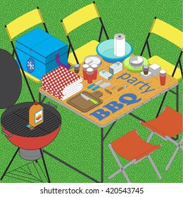 barbecue party illustration