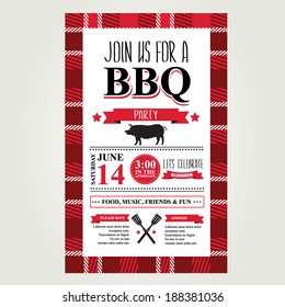 Barbecue party invitation. BBQ brochure menu design. 