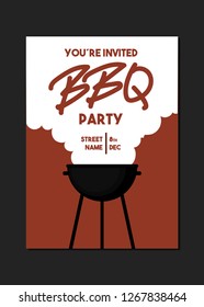 barbecue party invitation desing template / bbq party / flyer invitation / food invitation design