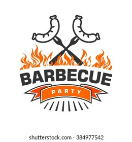 Barbecue party logo