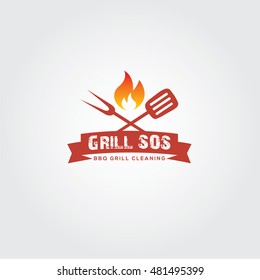 Barbecue party logo