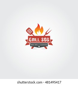 Barbecue party logo