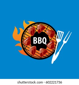 Barbecue party logo