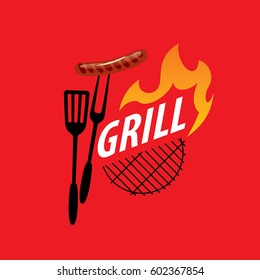 Barbecue party logo