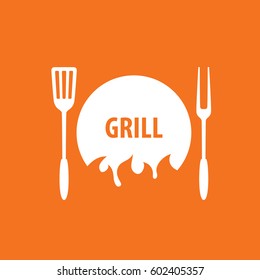 Barbecue party logo