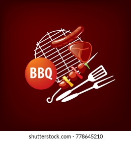 Barbecue party logo