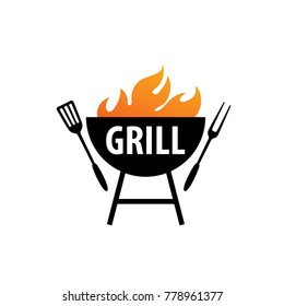 Barbecue party logo