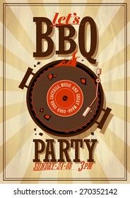 Barbecue party poster. Eps10