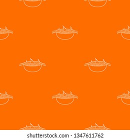 Barbecue pattern vector orange for any web design best