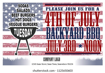 Barbecue Poster, Flyer, Template or Invitation Design.