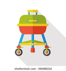 barbecue pot flat icon