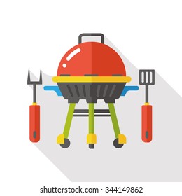 barbecue pot flat icon