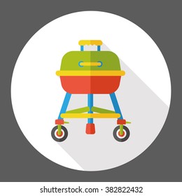 barbecue pot flat icon