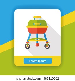 barbecue pot flat icon